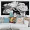 Designart - Bunch of Roses Black and White - Floral Art Canvas Print